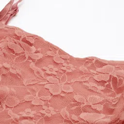 Enamor Dusty Pink Lace Work Bralette Bra image 5