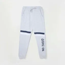 Fame Forever by Lifestyle Kids Grey Cotton Printed Trackpants-picture-24