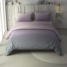 Nautica Ocean View Multicolor Cotton 160 TC Double Flat Bedsheet & Comforter with 2 Pillow Covers image 2