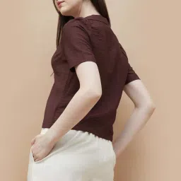 Code By Lifestyle Medium Brown Regular Fit Shirt image 2