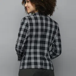 Allen Solly Grey Chequered Blazer image 2