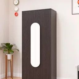 SPYDER CRAFT Wood Wardrobe (Brown & White) image 2