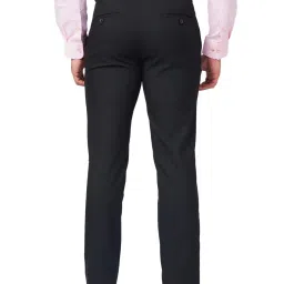 Raymond Black Classic Fit Texture Trousers image 2