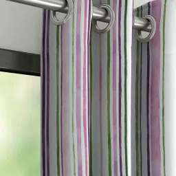 DDECOR Live Beautiful Pink & White 7 ft. Door Curtain - Set of 1 image 2