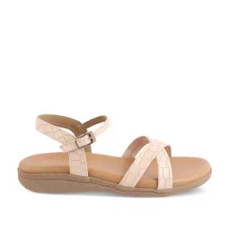 Tresmode Women's Beige Ankle Strap Sandals image 2