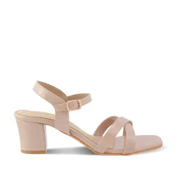 Tresmode Women's Beige Ankle Strap Sandals image 2