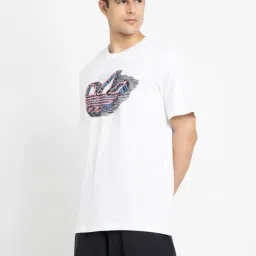 Adidas Originals White Cotton Regular Fit Printed Sports T-Shirt image 3
