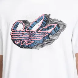 Adidas Originals White Cotton Regular Fit Printed Sports T-Shirt image 5