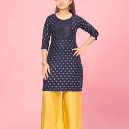 Aarika Kids Navy Embroidered Kurti-image-99