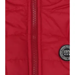 U.S. Polo Assn. Kids Red Solid Full Sleeves Puffer Jacket image 3