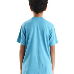 Rare Ones Boys Turquoise Cotton Graphic Print Regular Fit T-Shirt image 2