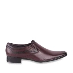 Mochi Men's Maroon Formal Slip-Ons image 2