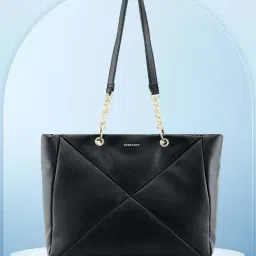 Fastrack Black Solid Medium Tote Handbag-picture-47