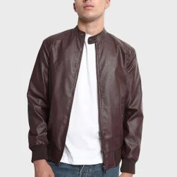 Bewakoof Brown Regular Fit Jackets image 1