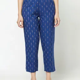 Fabindia Blue Cotton Printed Pants image 1