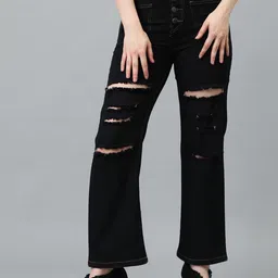 Kotty Women Wide Leg High-Rise Stretchable Jeans-picture-18