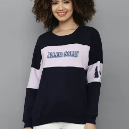 Allen Solly Navy Printed Sweatshirt image 1
