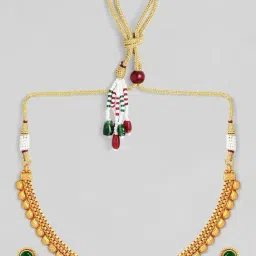 Rubans Gold-Tone Plated Green Set for Women image 3