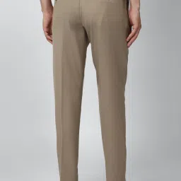 Van Heusen Brown Regular Fit Flat Front Trousers image 2
