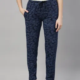 Kryptic Navy Printed Pure Cotton Elasticated Waist Band Regular Fit Pyjamas - Pack of 2 image 3