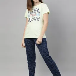 Kryptic Navy Printed Pure Cotton Elasticated Waist Band Regular Fit Pyjamas - Pack of 2 image 4