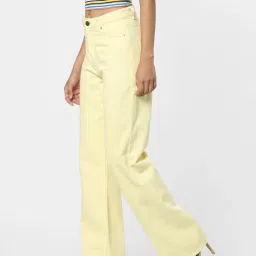 Only Yellow Regular Fit Cotton Chinos image 3