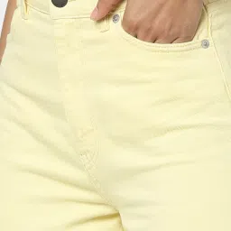Only Yellow Regular Fit Cotton Chinos image 5
