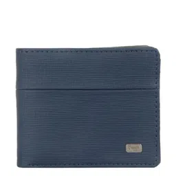 Baggit Daze Gary Blue PU Textured Bi-Fold Wallet-image-5