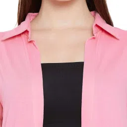 Hypernation Pink Cotton Shrug image 5