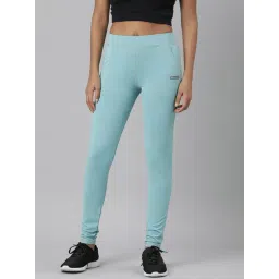 SHOWOFFFF Turquoise Slim Fit Mid Rise Trackpants-picture-36