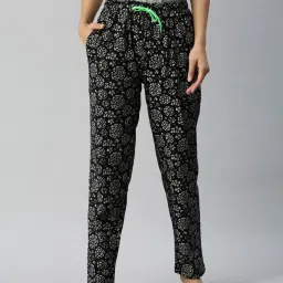 Kryptic Black & Grey Printed Pure Cotton Elasticated Waist Band Regular Fit Pyjamas - Pack of 2 image 3