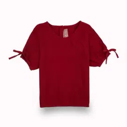 Gini & Jony Kids Maroon Regular Fit Top-picture-47