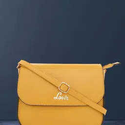 Lavie Moritz Ochre Yellow Solid Sling Handbag-image-6