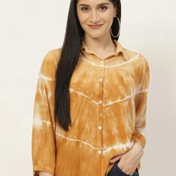 Maaesa Mustard Tie & Dye Shirt image 1