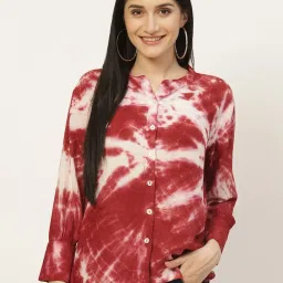 Maaesa Red Tie & Dye Shirt image 1