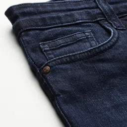 AND Women Blue Straight Fit Low Distress Light Fade Stretchable Jeans image 2