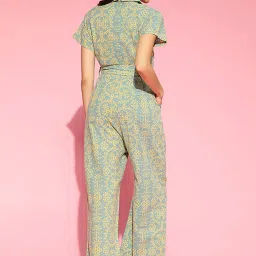 Vaamsi Green Printed Jumpsuits image 2