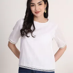 Justin Whyte Lace Inserts Cotton Top image 5