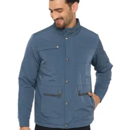 Duke Blue Blended Regular Fit Solid Jacket-picture-26