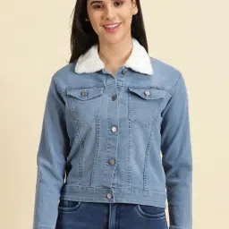 showoffff SHOWOFF Blue Regular Fit Denim Jacket-picture-22
