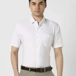 Peter England White Cotton Regular Fit Formal Shirt-picture-33