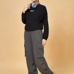 Ajile by Pantaloons Grey Cotton Parachute Pants image 5