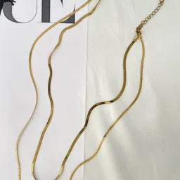 ISHKAARA Gold-Plated Stainless Steel Layered Chain-image-3