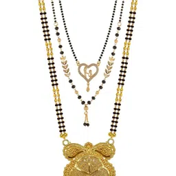 Bhanu diam Gold-Plated Brass Mangalsutra-picture-17