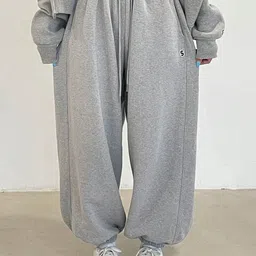 Imsa Moda Women Loose Fit High-Rise Joggers Trousers-image-94