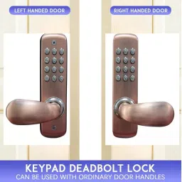 GOLENS Lock High Quality Stainless Steel Password Keyless Keypad Red Bronze, X51 image 3