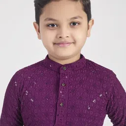 SQS Cotton Sequin Kurta for Kids and Boys image 3