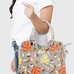 ROLEXO Floral Oversized Satchel with Tasselled-picture-36