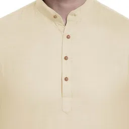 BHUVIKOO Men Beige Kurtas image 2