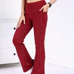 Mlada Women Original Flared Low-Rise Lint Free Trousers image 5